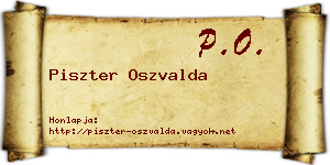 Piszter Oszvalda névjegykártya